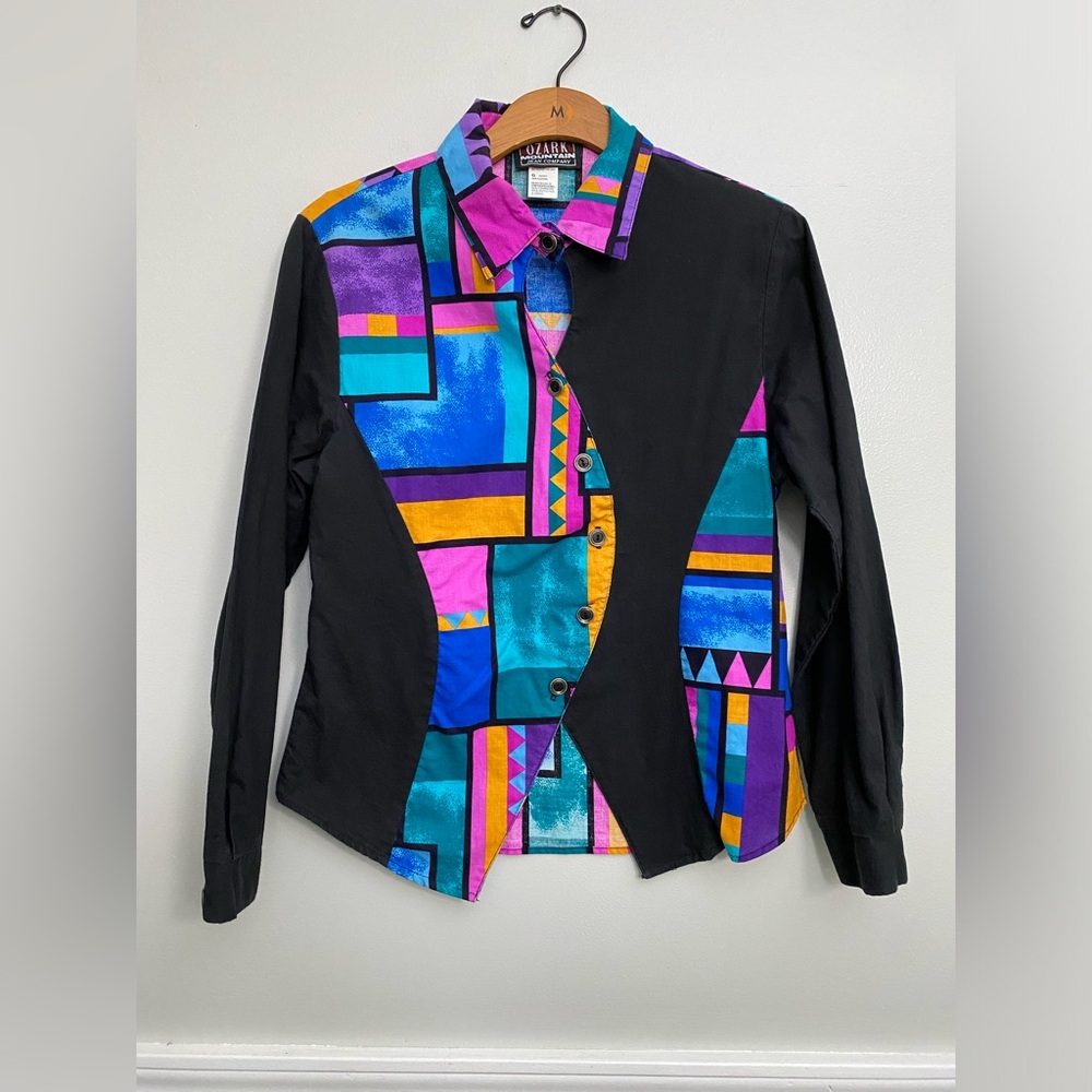 Vintage 80s Flashy Western Shirt‎